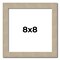 8x8 Thin Barnwood Picture Frame with UV-Resistant Acrylic & Acid Free Backing, Available in 2 Paint Finishes - Grey and Black